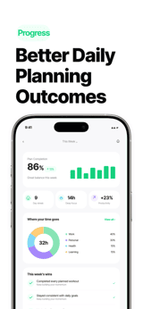 DayFlow Planner app screenshot template preview, screen 2 of 5, Productivity design