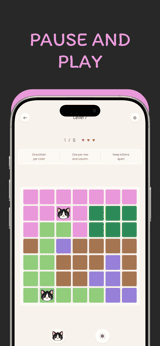 Chalk Paws app screenshot template preview, screen 4 of 5, Games design