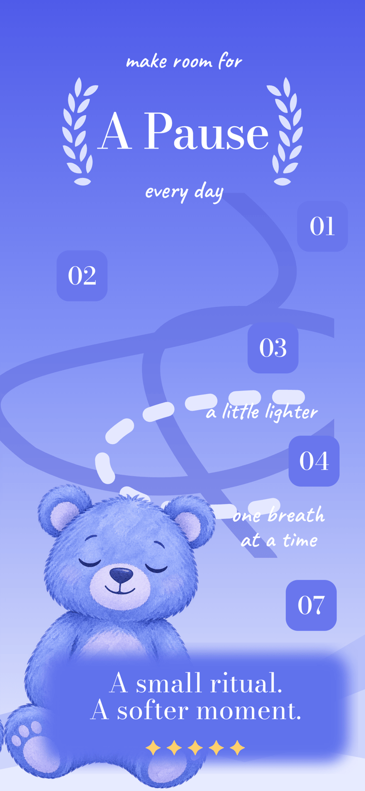 Serene Path app screenshot template preview, screen 2 of 5, Health & Fitness design