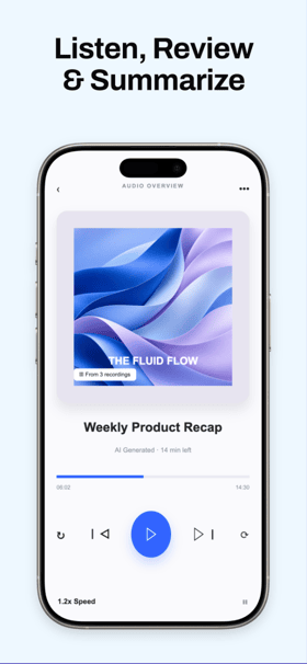 VoiceNote app screenshot template preview, screen 4 of 5, Productivity design