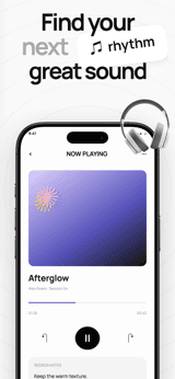 Track Room app screenshot template preview, screen 5 of 5, Music design