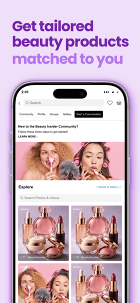 Zyluxe Beauty app screenshot template preview, screen 5 of 5, Shopping design