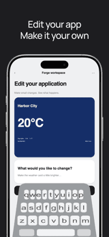 Forge Compact app screenshot template preview, screen 4 of 5, Developer Tools design