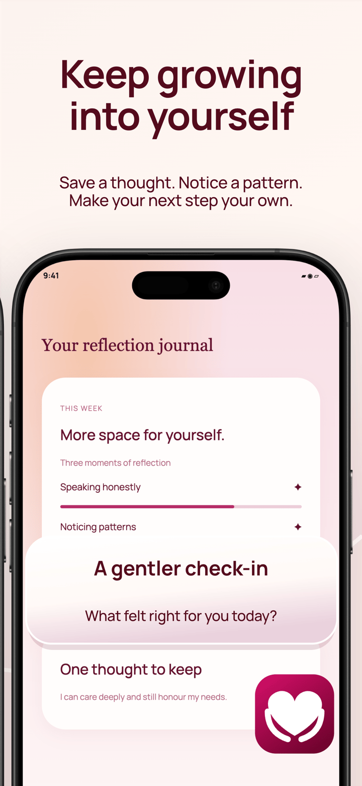 Rose Dialogue app screenshot template preview, screen 5 of 5, Lifestyle design