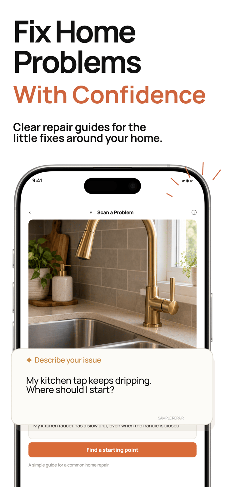 Mend Orange app screenshot template preview, screen 1 of 5, Lifestyle design