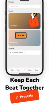 Beat Paper app screenshot template preview, screen 4 of 5, Music design