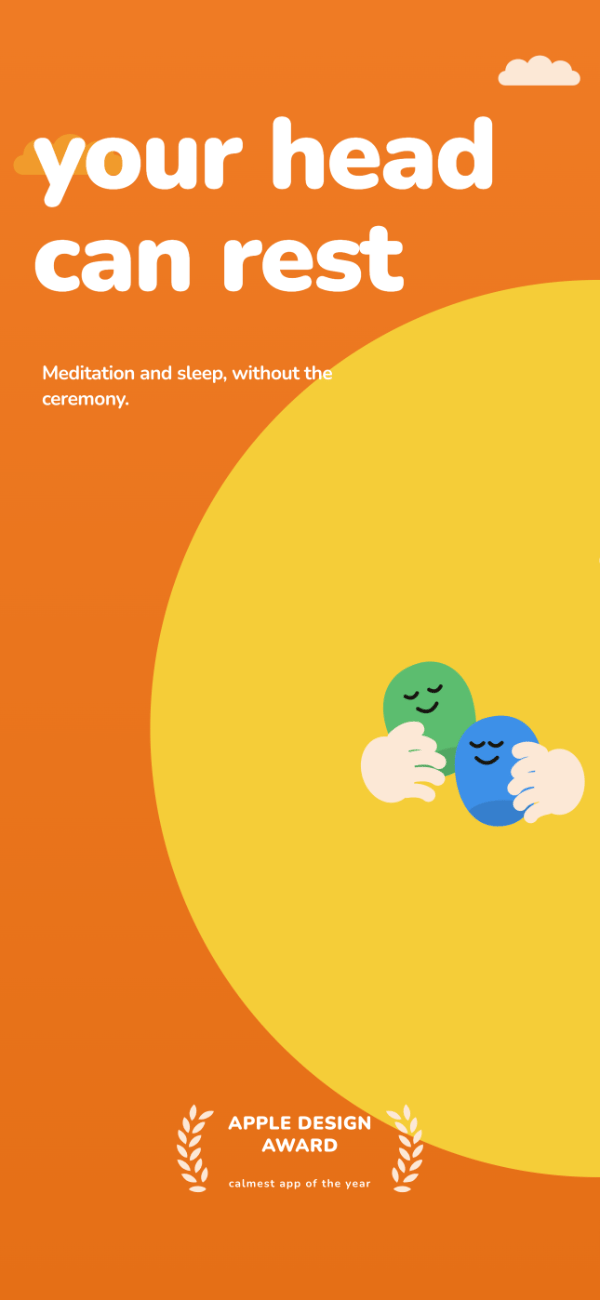 StillMind app screenshot template preview, screen 1 of 5, Health & Fitness design