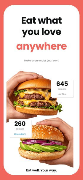 Plateful app screenshot template preview, screen 1 of 5, Health & Fitness design