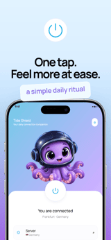 Tide Shield app screenshot template preview, screen 5 of 5, Utilities design