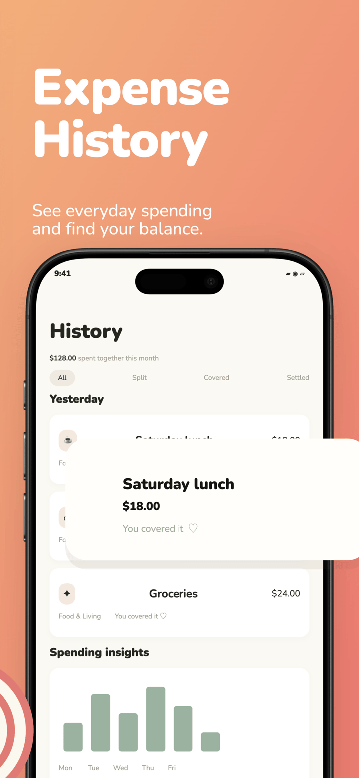 Coral Share app screenshot template preview, screen 5 of 5, Finance design