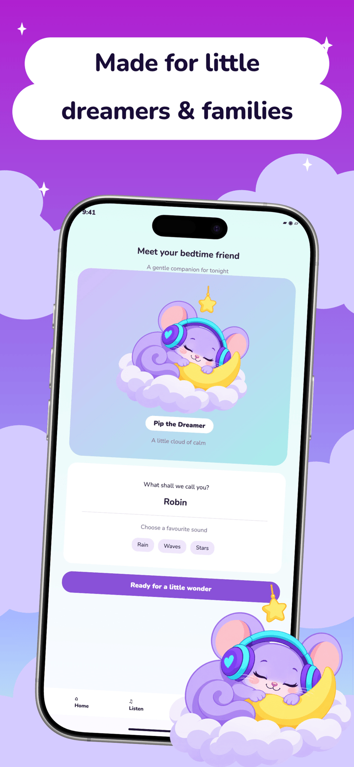 Moon Nest app screenshot template preview, screen 2 of 5, Lifestyle design