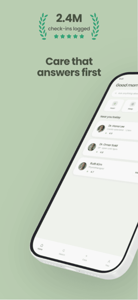 WellLoop app screenshot template preview, screen 2 of 5, Health & Fitness design