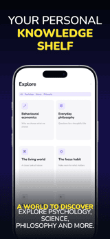 Alpine Mind app screenshot template preview, screen 5 of 8, Education design
