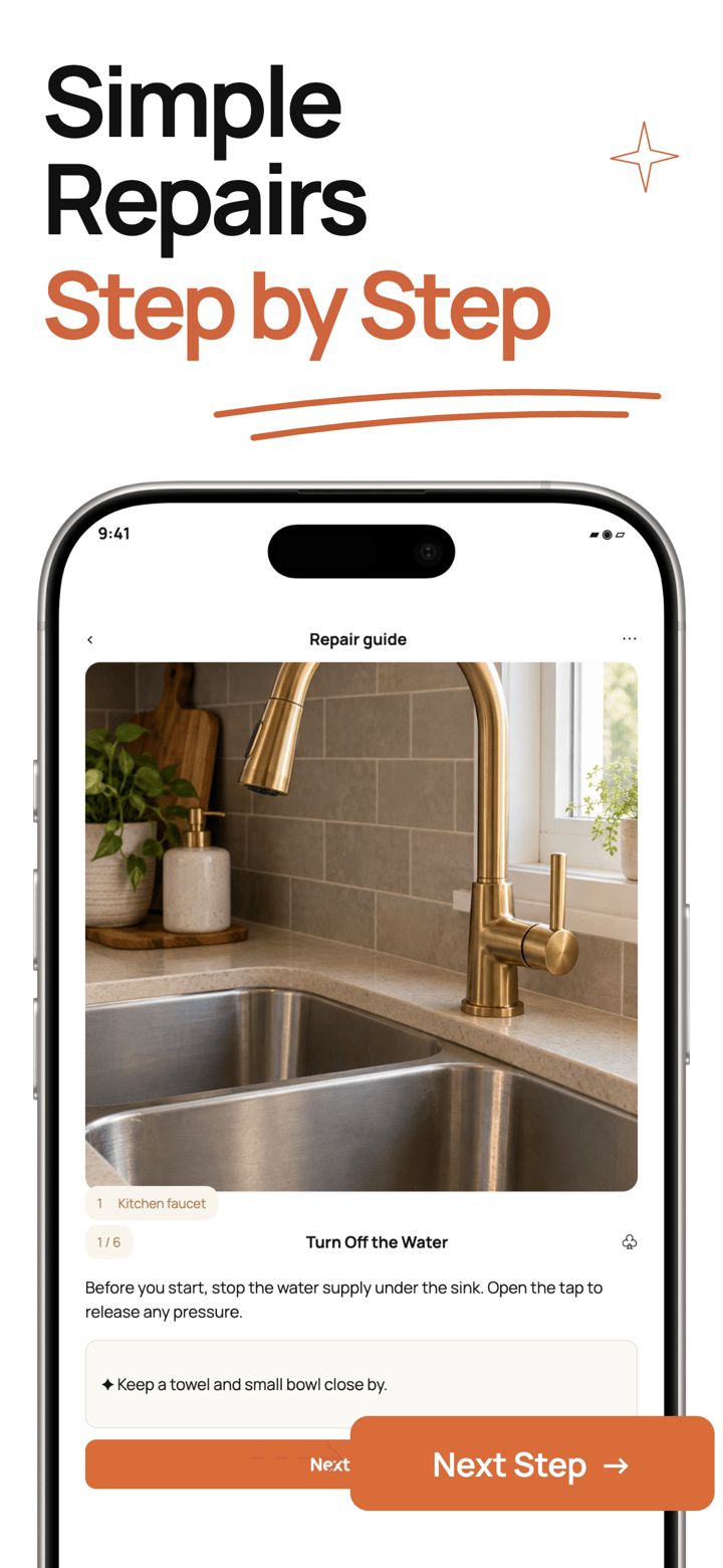 Mend Orange app screenshot template preview, screen 3 of 5, Lifestyle design