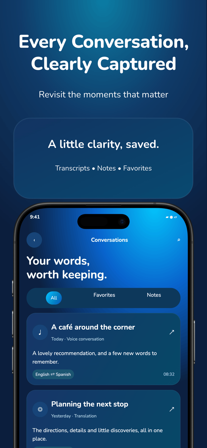 Azure Call app screenshot template preview, screen 5 of 5, Productivity design