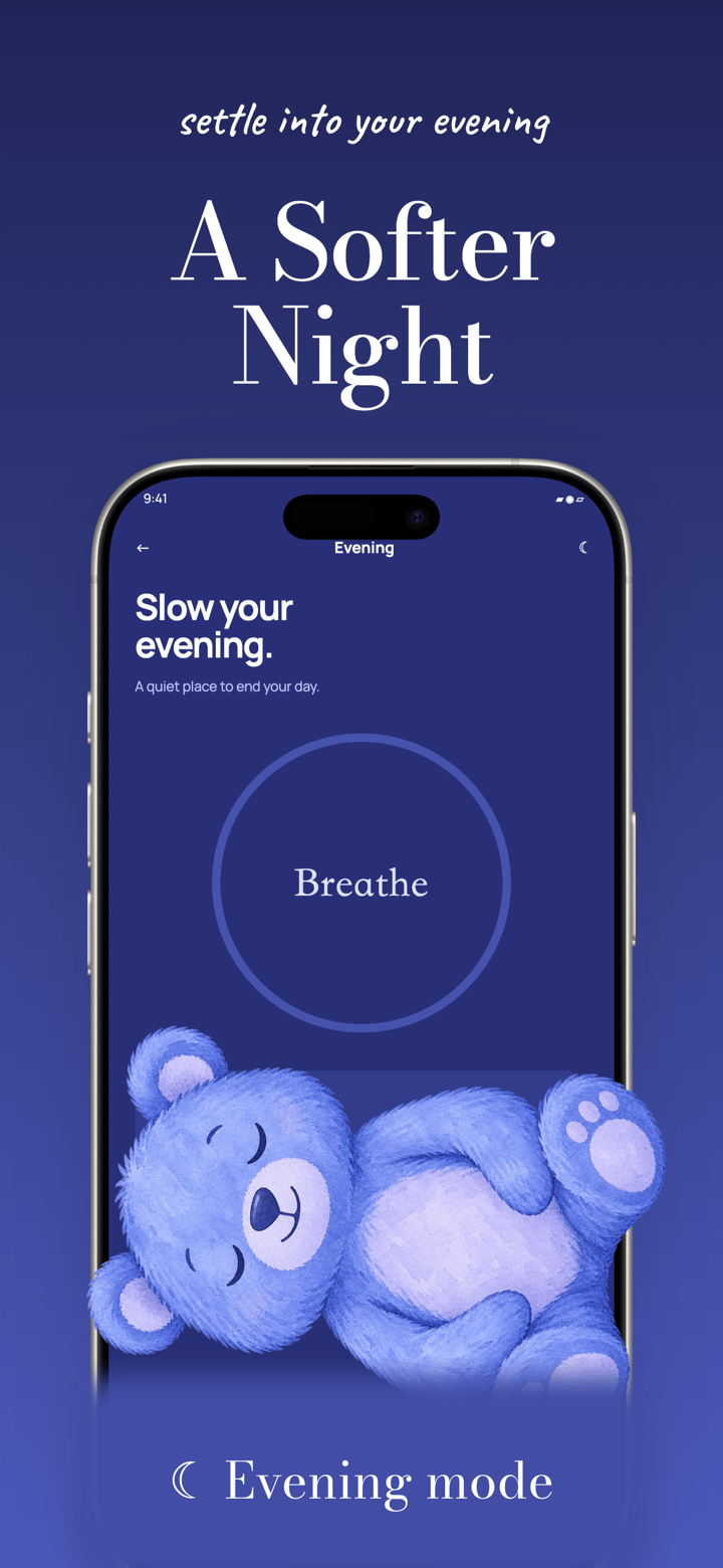 Serene Rituals app screenshot template preview, screen 5 of 5, Health & Fitness design