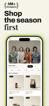 Sundry Market app screenshot template preview, screen 4 of 5, Shopping design