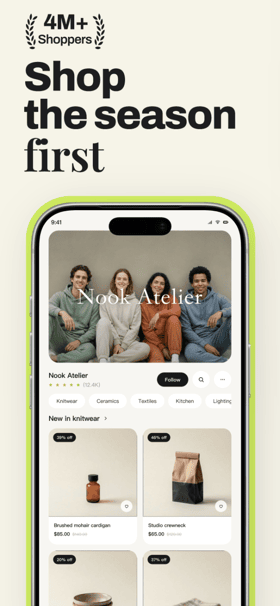 Sundry Market app screenshot template preview, screen 4 of 5, Shopping design
