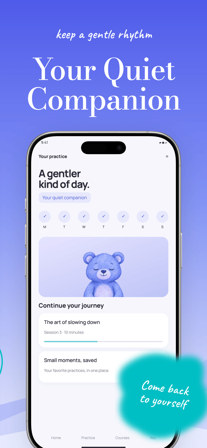 Serene Path app screenshot template preview, screen 5 of 5, Health & Fitness design