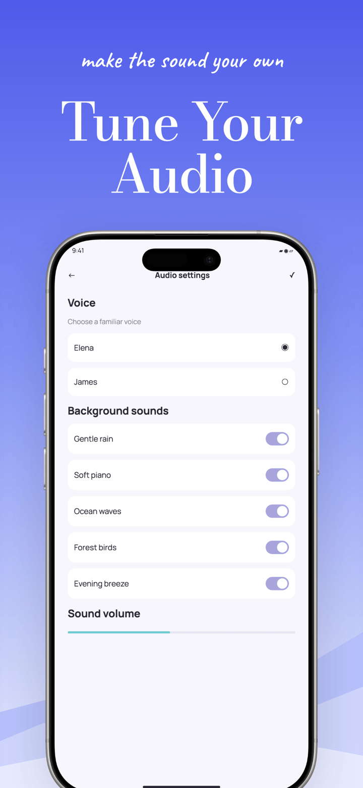 Serene Rituals app screenshot template preview, screen 2 of 5, Health & Fitness design