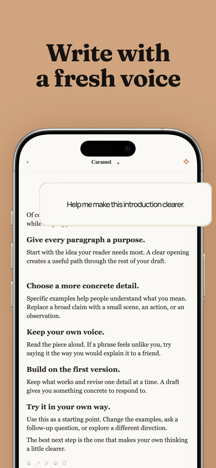 Caramel Desk app screenshot template preview, screen 2 of 8, Productivity design