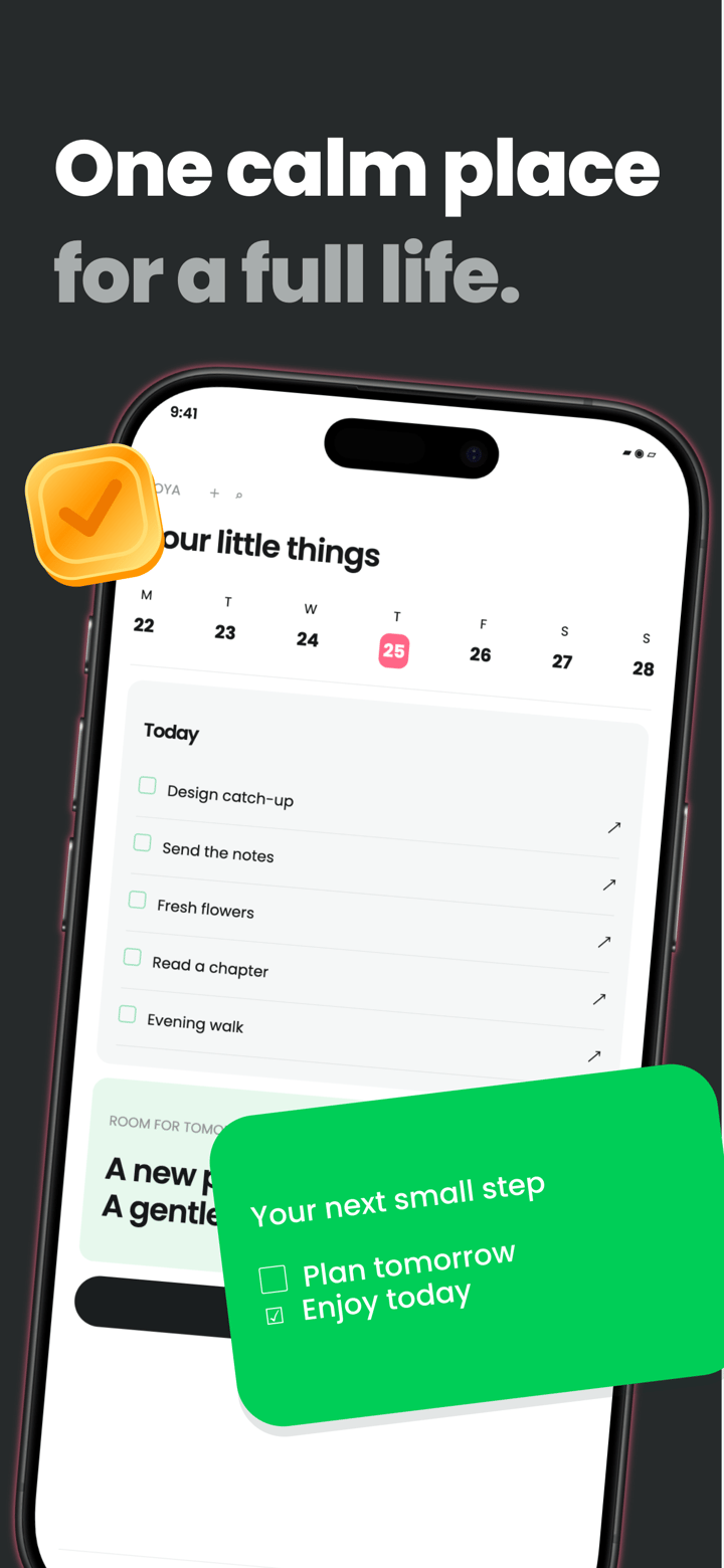 Joyful Agenda app screenshot template preview, screen 5 of 5, Productivity design