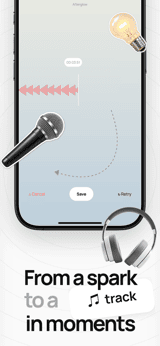 Track Room app screenshot template preview, screen 4 of 5, Music design