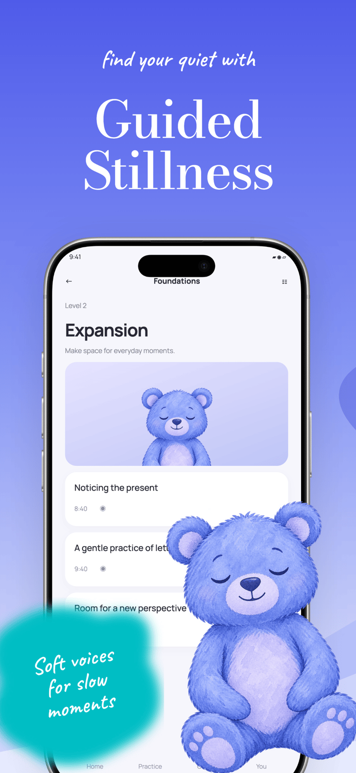 Serene Path app screenshot template preview, screen 1 of 5, Health & Fitness design