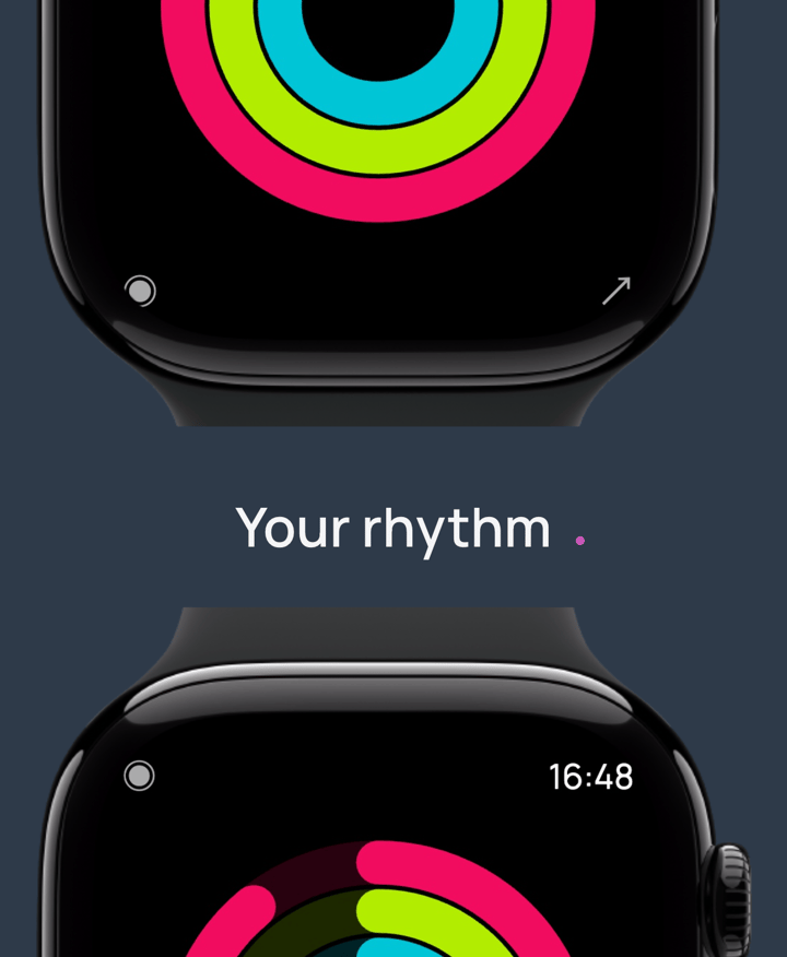 Slate Watch app screenshot template preview, screen 4 of 5, Health & Fitness design