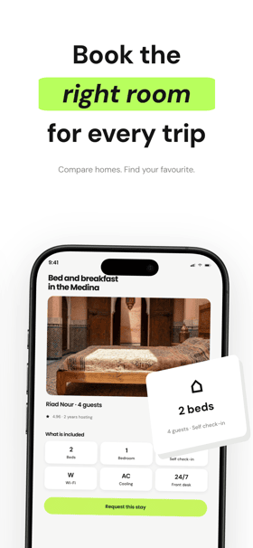 Staywire app screenshot template preview, screen 4 of 5, Travel design