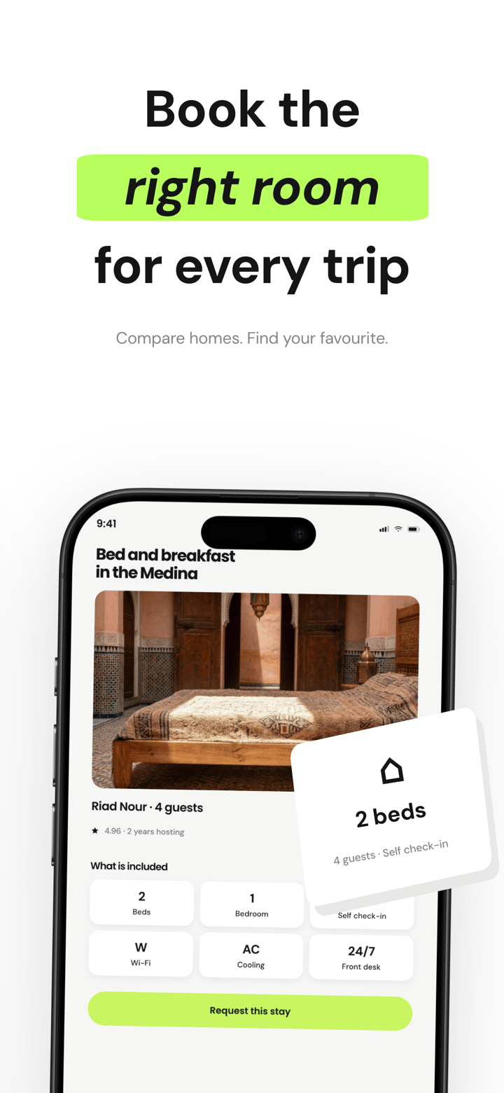 Staywire app screenshot template preview, screen 4 of 5, Travel design