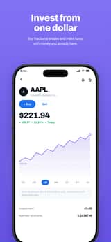 FlowMint app screenshot template preview, screen 5 of 5, Finance design