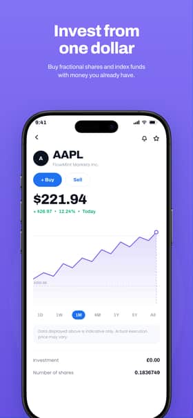 FlowMint app screenshot template preview, screen 5 of 5, Finance design