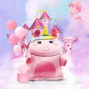 Nohoo Unicorn 3D  Bag + Bento Lunch Box