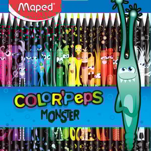 Maped Color Pencils Black Monster 24 colors