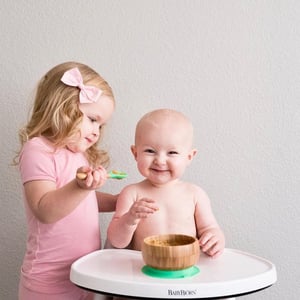 Avanchy - Baby Bamboo Stay Put Suction Bowl + Spoon