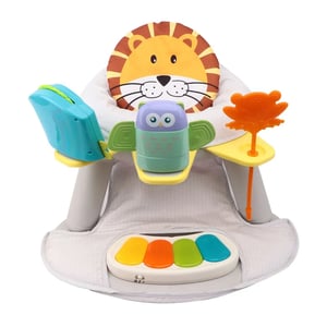 Teknum - 2-in-1 Dining Chair, Toddler Play Seat with Pedal Piano - White