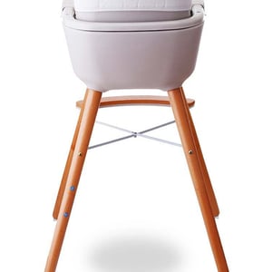 Teknum - Premium Dual Height Wooden High Chair - White