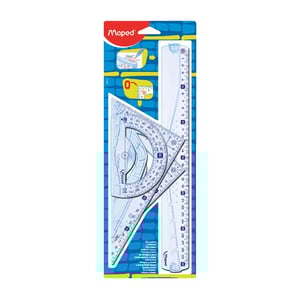 Maped - Ruler 30cm Geometric Maxi 4pcSet