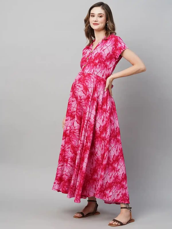 fit and flare nursing dress Shop Pink Fit & Flare Maternity Dress