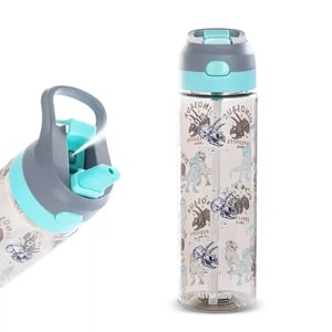 Eazy Kids - Dinosaur Tritan Water Bottle W/ Spray 750ml - Grey