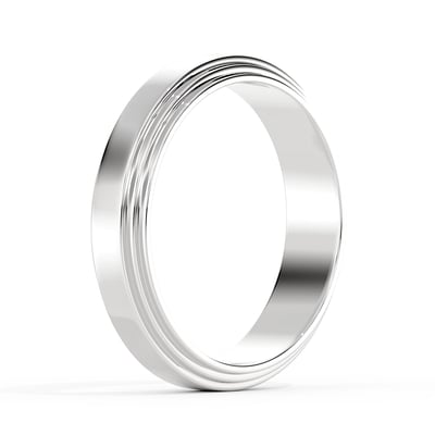 3 Ridge Band, Mens Bands, image 2 by Grandeur Diamonds