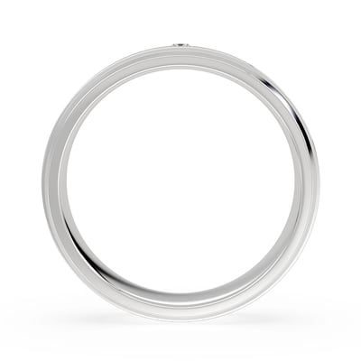 2 Grooves Bevelled Edge with Single Princess, Mens Bands, image 3 by Grandeur Diamonds