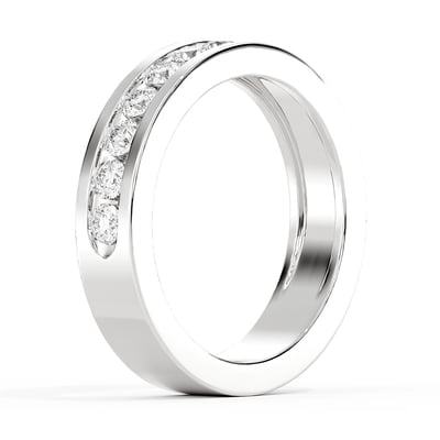 Channel Set Diamond Row, Mens Bands, image 2 by Grandeur Diamonds