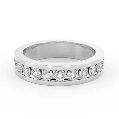 Channel Set Diamond Row, Mens Bands by Grandeur Diamonds