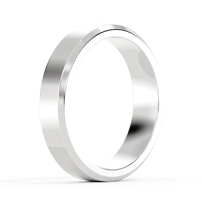 Bevelled Edge, Mens Bands, image 2 by Grandeur Diamonds