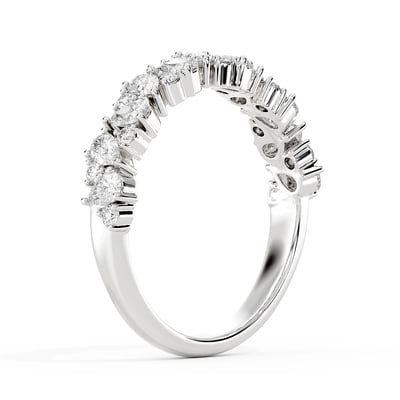 Pear and Round band Mixed Cut Band, Wedding Bands, image 2 by Grandeur Diamonds