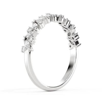 Marquise & Round Mixed Cut Band, Wedding Bands, image 2 by Grandeur Diamonds