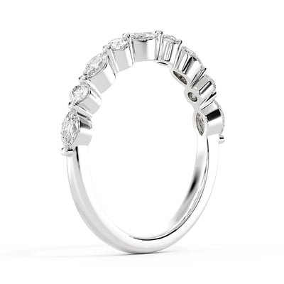 Marquise & Round Prong Eternity Band, Wedding Bands, image 2 by Grandeur Diamonds