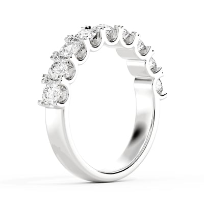 Round Eternity U Set Band, Wedding Bands, image 2 by Grandeur Diamonds